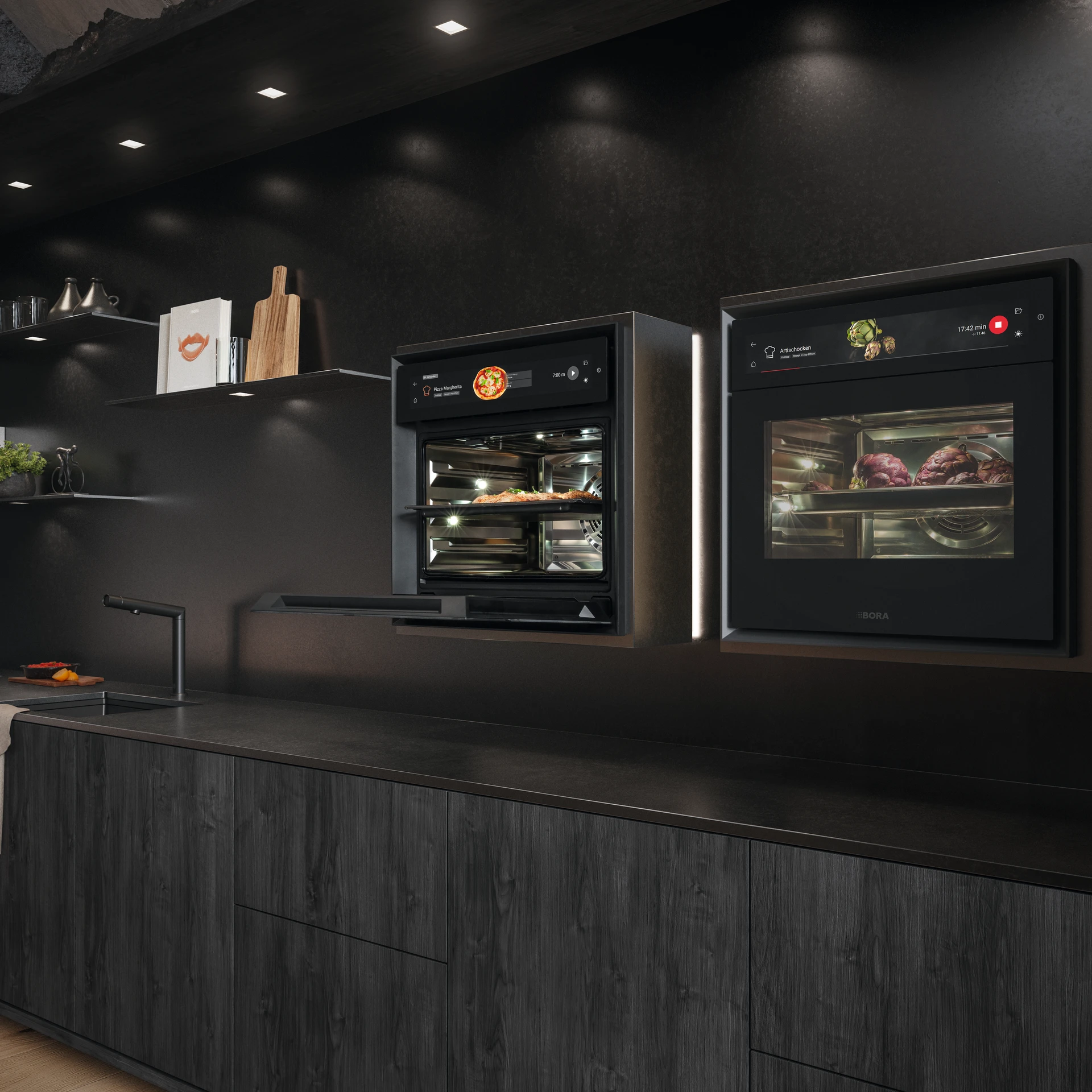 BORA X BO steam oven integrated into fitted kitchen across Wirral Merseyside